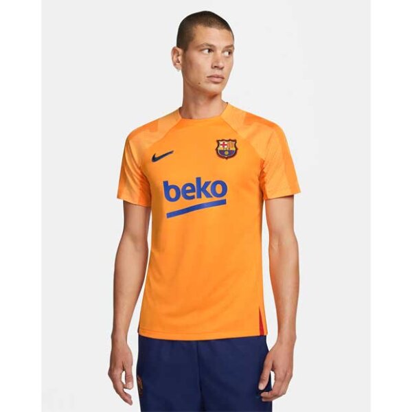Nike FC Barcelona Strike kurzarm-Fussballoberteil orange M