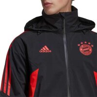 adidas FC Bayern München Regenjacke schwarz/rot S