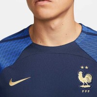 Nike Frankreich Strike kurzarm-Fussballoberteil blau M