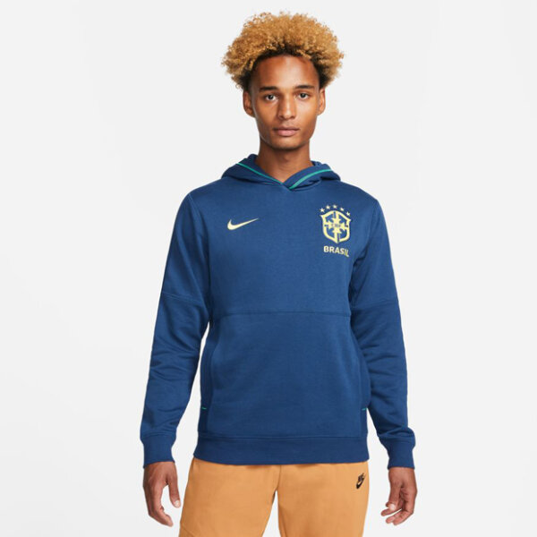 Nike Brasilien Travel Fleece-Hoodie blau M