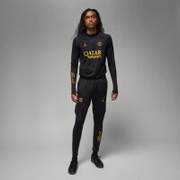 Nike Paris St. Germain X Jordan Strike Langarm-Fussballoberteil schwarz/gelb