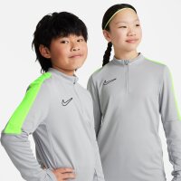 Nike Dri-FIT Academy 23 langarm-Fußballoberteil Kinder grau/neongelb