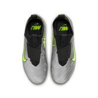 Nike Mercurial Air Zoom Vapor 15 Academy XXV FG Kinderfußballschuh silber/neongelb