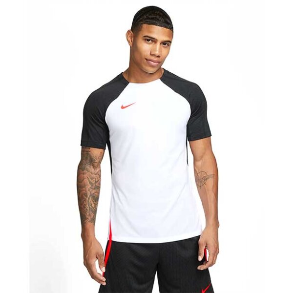 Nike Dri-FIT Strike kurzarm-Fussballoberteil weiß/schwarz