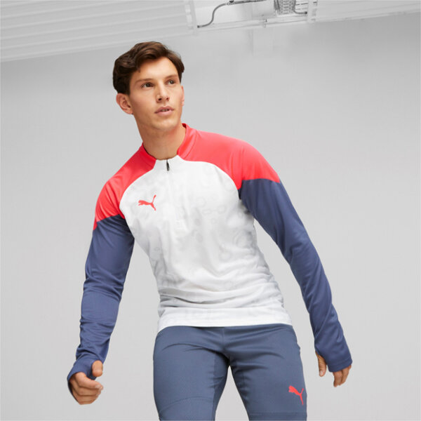 Puma individualCUP Quarter-Zip langarm-Top weiß/rot S