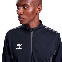 Hummel Authentic Half-Zip Sweatshirt schwarz/grau M