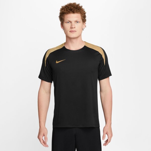 Nike Dri-FIT Strike kurzarm-Fußballoberteil schwarz/gold