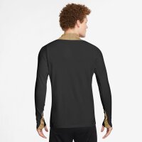Nike Dri-FIT Strike langarm-Fußballoberteil schwarz/gold XL