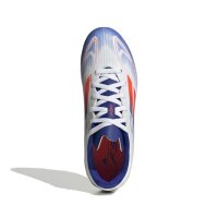 adidas F50 League MG Kinderfußballschuh weiß/blau 28 1/2