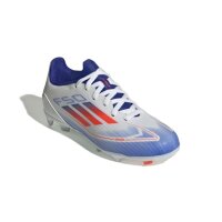 adidas F50 League MG Kinderfußballschuh weiß/blau 28 1/2