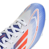 adidas F50 League MG Kinderfußballschuh weiß/blau 28 1/2