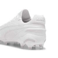 Puma King Ultimate FG/AG Fussballschuh weiß/silber 46