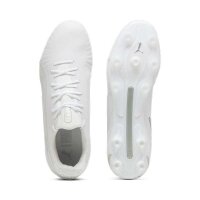 Puma King Ultimate FG/AG Fussballschuh weiß/silber 46