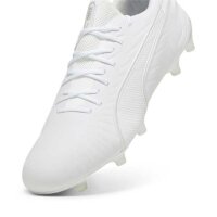 Puma King Ultimate FG/AG Fussballschuh weiß/silber 46