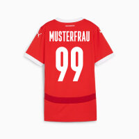 Puma ÖFB Heimtrikot Replica Damen rot/weiß mit Eigenname L
