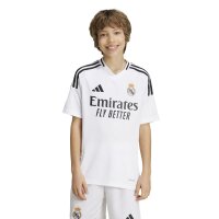 adidas Real Madrid Heimtrikot Kinder 2024/25 weiß/schwarz 128-ohne Druck