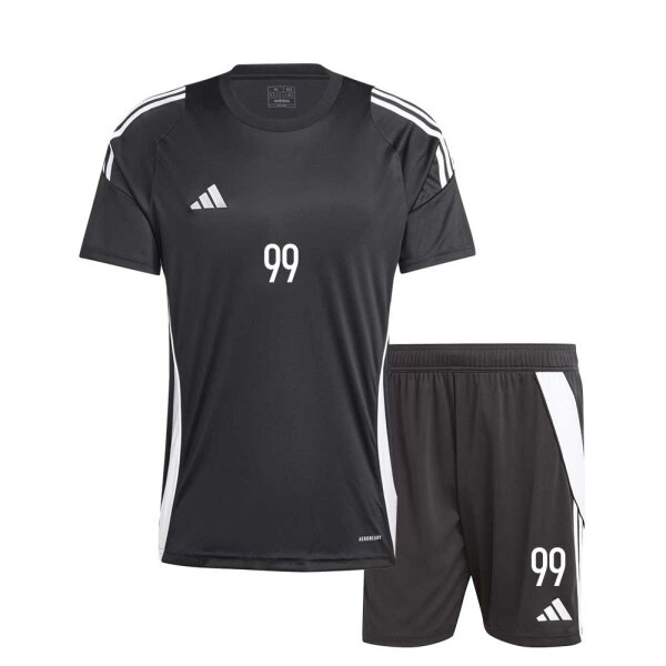 adidas Tiro Trainingsset 2-teilig kurzarm schwarz L