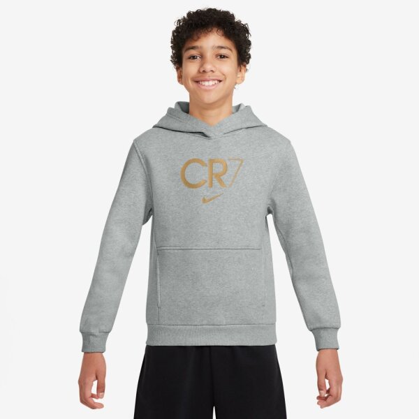 Nike CR7 Club Fleece Hoodie Kinder grau/gold 158-170