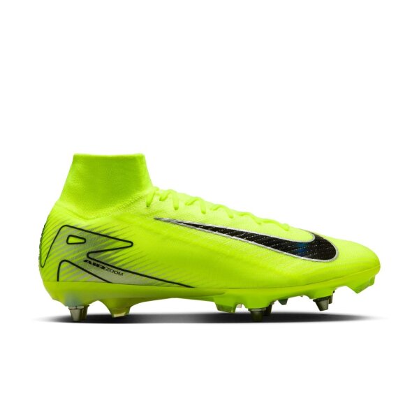 Nike Mercurial Air Zoom Superfly 10 Elite SG Stollenschuh neongelb/schwarz 44