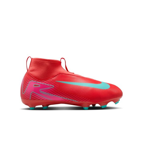 Nike Mercurial Air Zoom Superfly 10 Academy FG Kinderfußballschuh rot/türkis 36,5