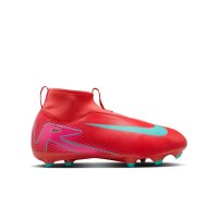 Nike Mercurial Air Zoom Superfly 10 Academy FG Kinderfußballschuh rot/türkis 37,5