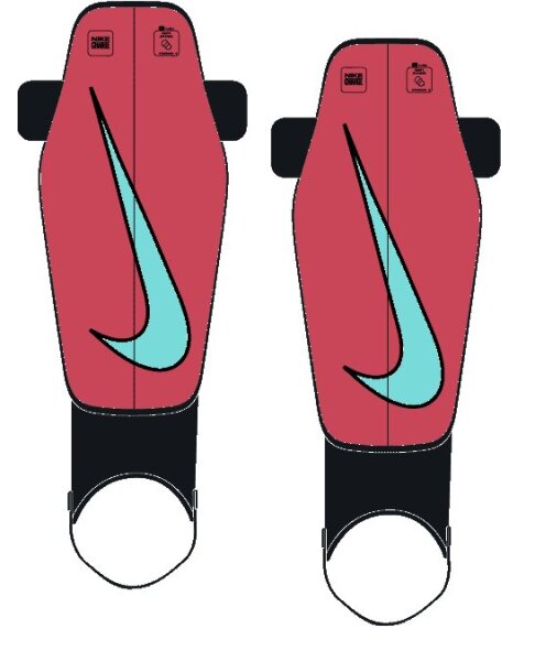 Nike Charge Schienbeinschoner Kinder rot/türkis L