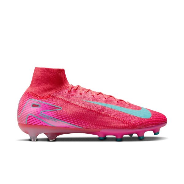 Nike Mercurial Air Zoom Superfly 10 Elite AG Kunstrasenschuh rot/türkis 41