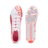 Puma Ultra 5 Pro FG/AG Fußballschuh weiß/rot 45