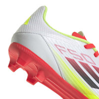 adidas F50 League FG/MG Kinderfußballschuh weiß/rot 34