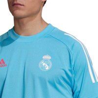 adidas Real Madrid Kurzarm-Trainingsoberteil hellblau/weiß