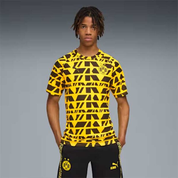 Puma BVB Pre-Match Fußballoberteil 2025/26 gelb/schwarz
