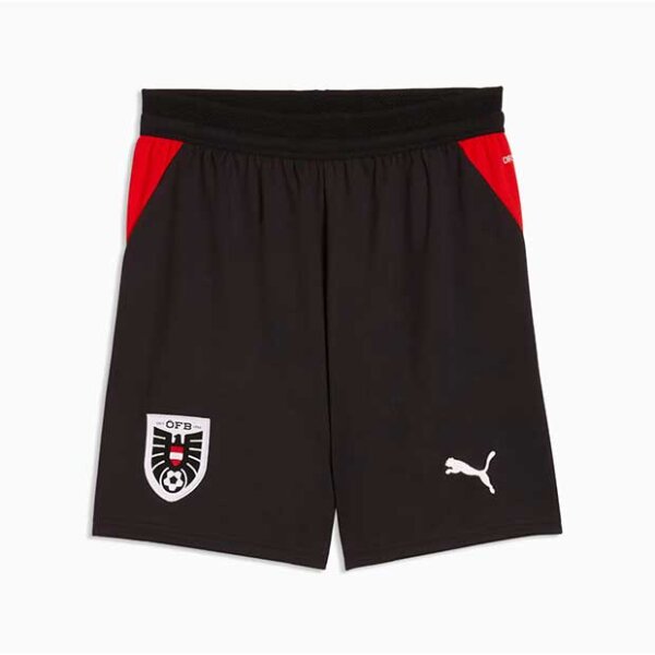 Puma Österreich 2026 Heimshort Kinder schwarz/rot
