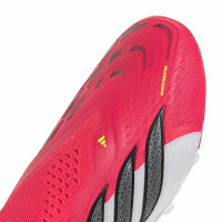adidas Predator Elite Laceless FG Kinderfußballschuh rot/silber