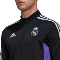adidas Real Madrid Langarm-Trainingsoberteil schwarz/lila