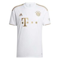 adidas FC Bayern München Auswärtstrikot 2022/23 weiß/gold