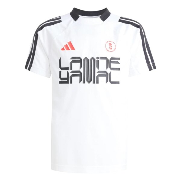 adidas Lamine Yamal Fußballoberteil Kinder weiß/schwarz