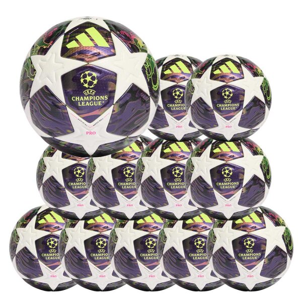 adidas UCL PRO 12er Pack Matchball weiß/violett