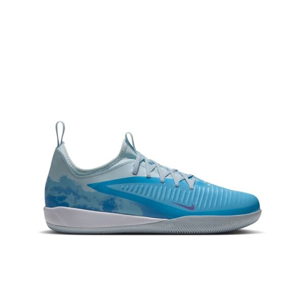 Nike Phantom 6 Low Academy Erling Haaland IC Kinderhallenschuh hellblau