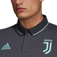 adidas FC Juventus Turin Poloshirt schwarz/türkis L