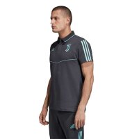 adidas FC Juventus Turin Poloshirt schwarz/türkis L