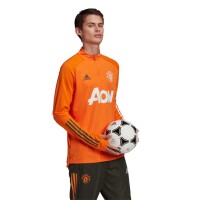adidas Manchester United Langarm-Trainingsoberteil orange S