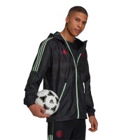 adidas Manchester United Windbreaker schwarz/mintgrün M